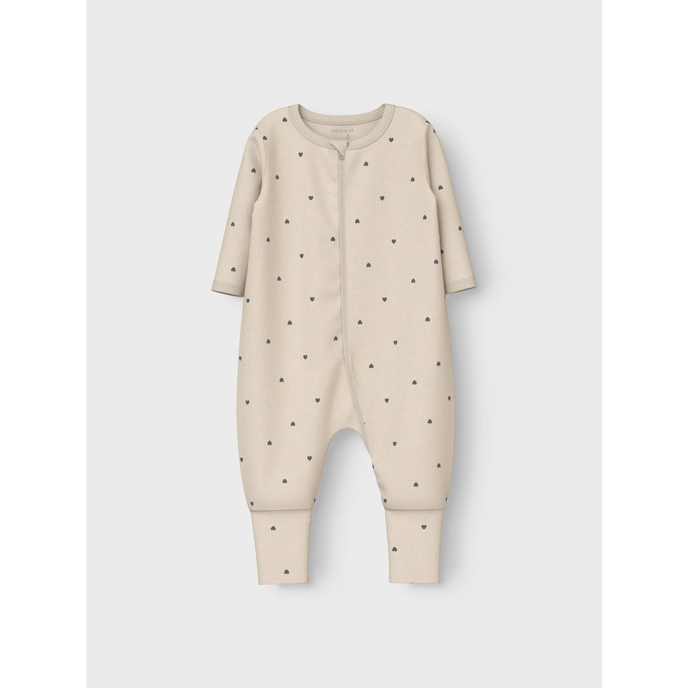 Køb Name It Summer Sand Nbfnightsuit 2P Zip Ff Heart Noos