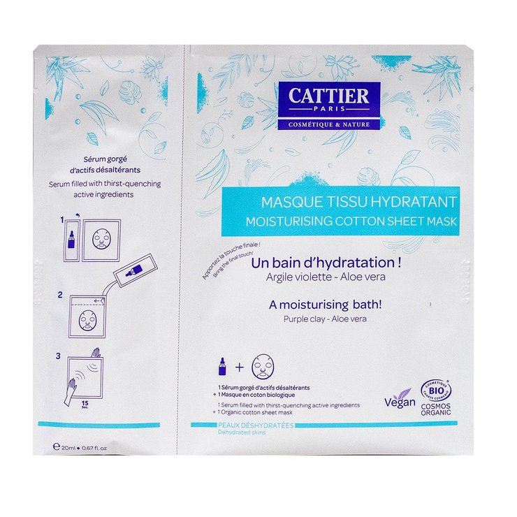 Masque tissu hydratant et sérum gorgé d'actifs 15ml