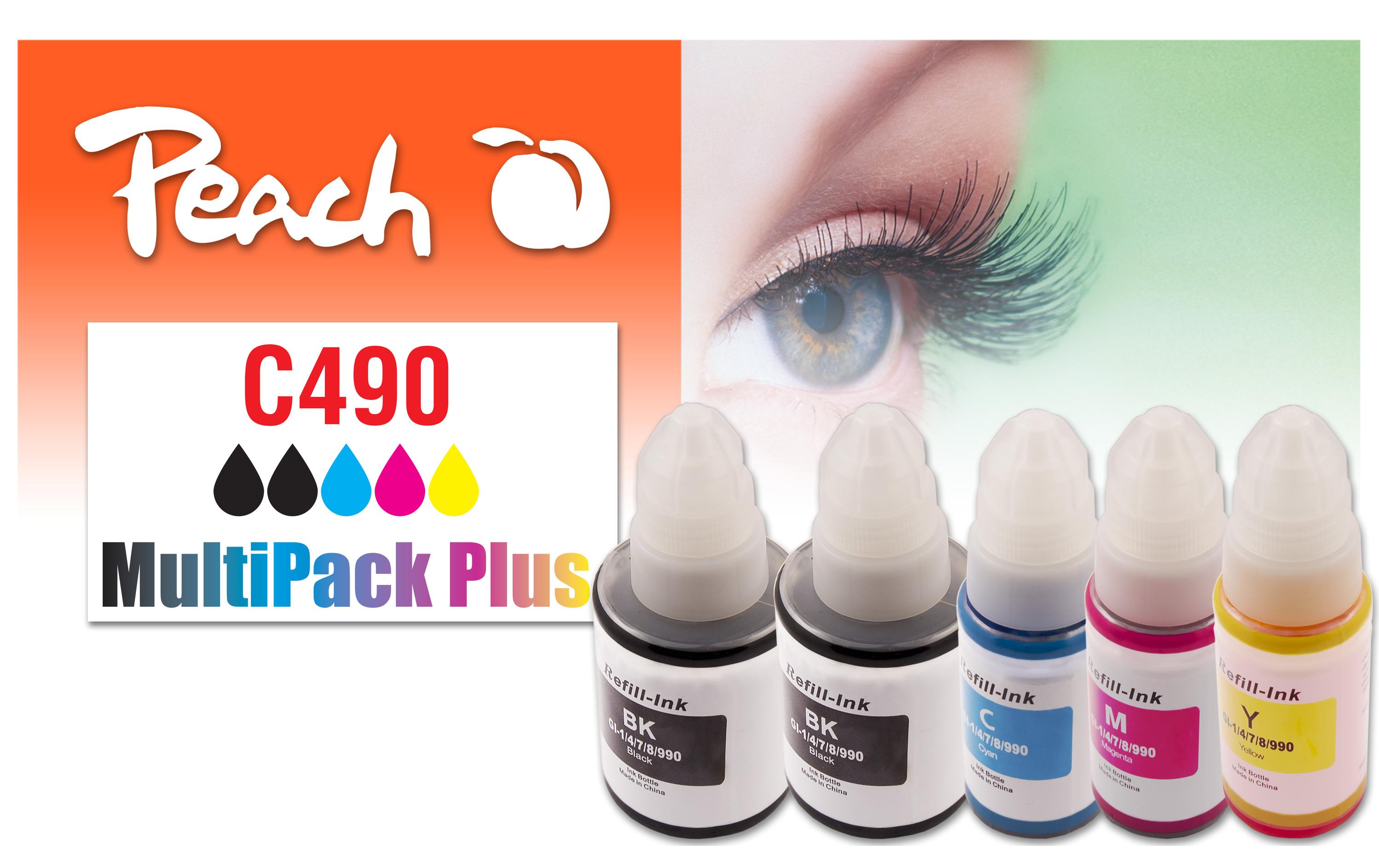 Tinte Canon CISS GI-490 Multi-Pack+ C, M, Y, BKDruckerpatrone: Schwarz, Cyan, Magenta, Gelb