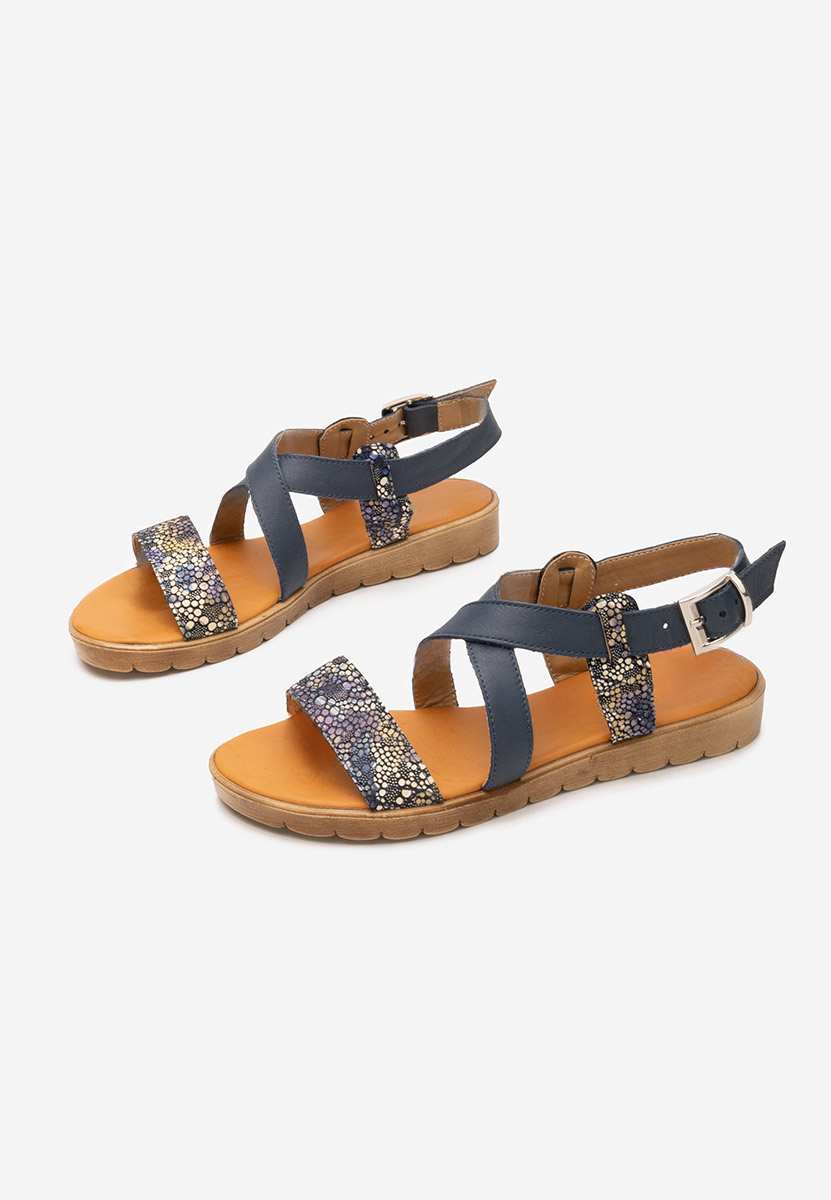 Sandales en cuir femme bleus Tamala