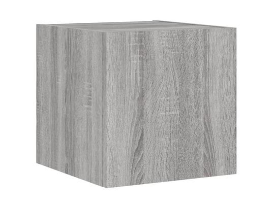VIDAXL - Elément suspendu Meuble tv mural avec lumières led sonoma gris 30,5x35x30 cm