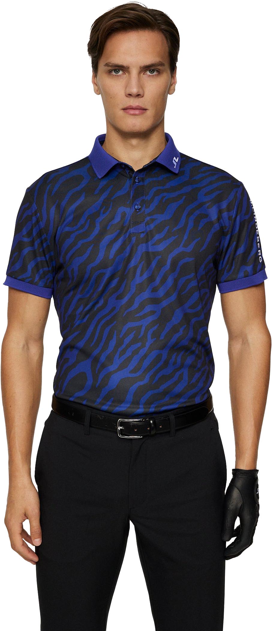 Tour Tech Print Polo Herre Tour Tiger Clematis M