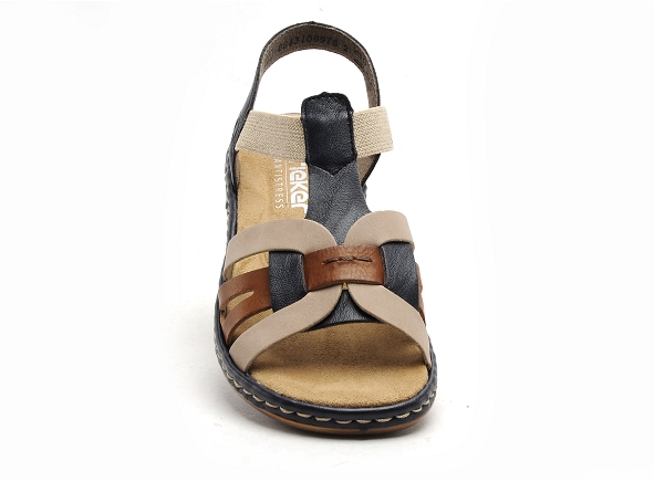 Rieker nu pieds plats femme 65918 bleu