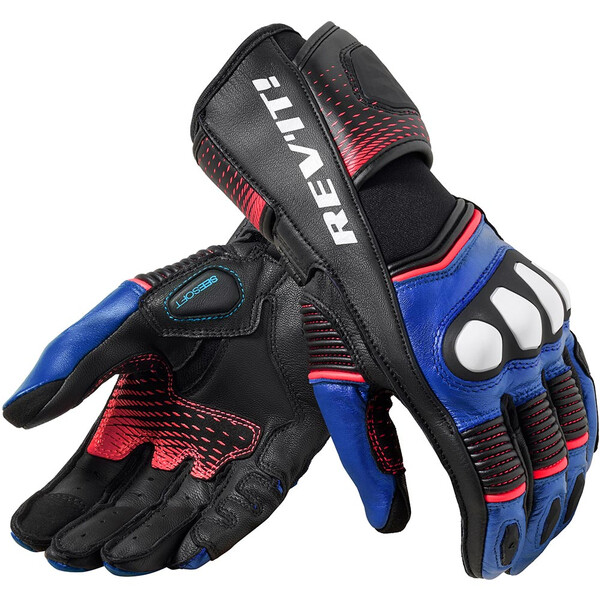Rev'it - Gants femme Xena 4 Ladies Noir / Bleu / Rose