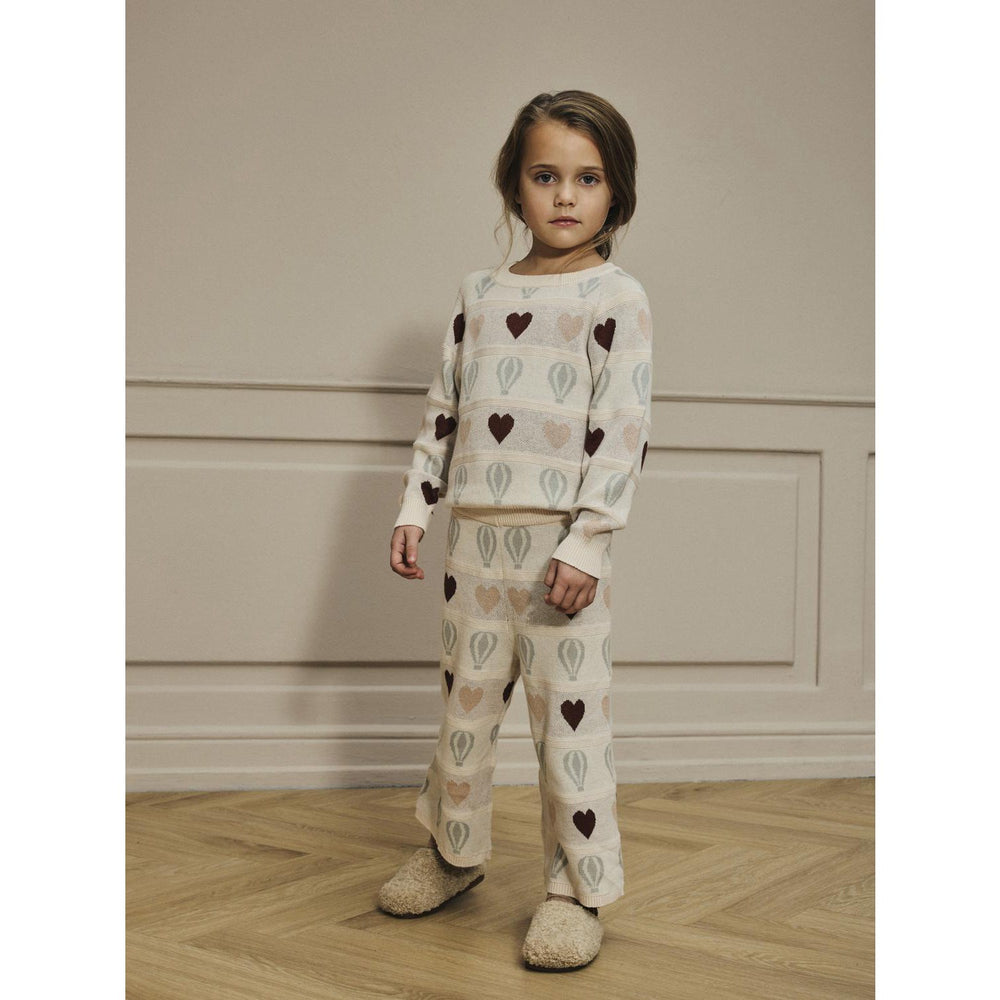 Køb Lil'Atelier Pastel Parchment Nmflamai Wide Strik Ancle Bukser Lil