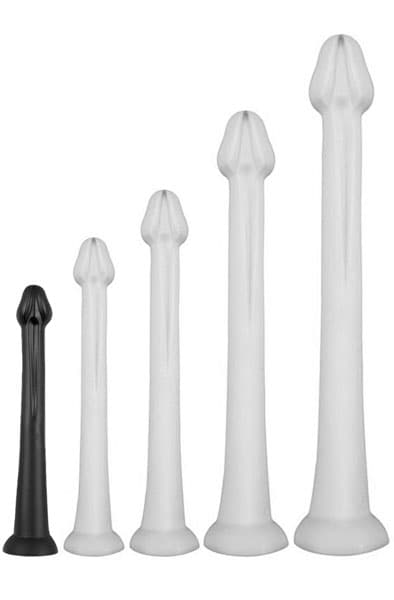 Darksil Whale Dildo Small Black 38 cm Ekstra lang analdildo