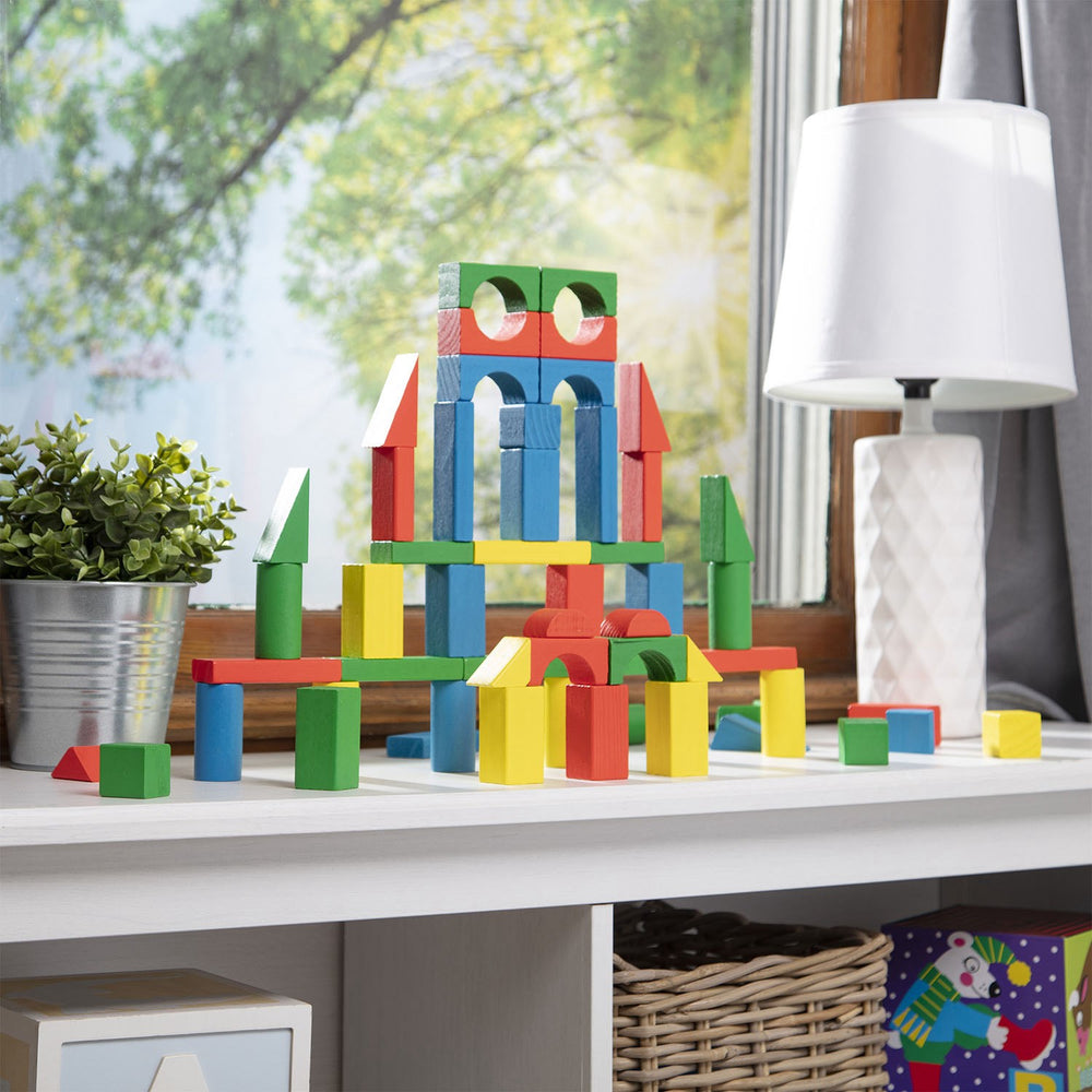 Køb Melissa & Doug Multifarvet Træklodser 100Pcs