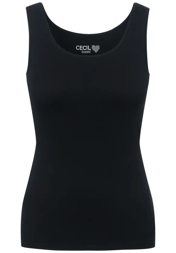 Basic Top in Unifarbe - Black