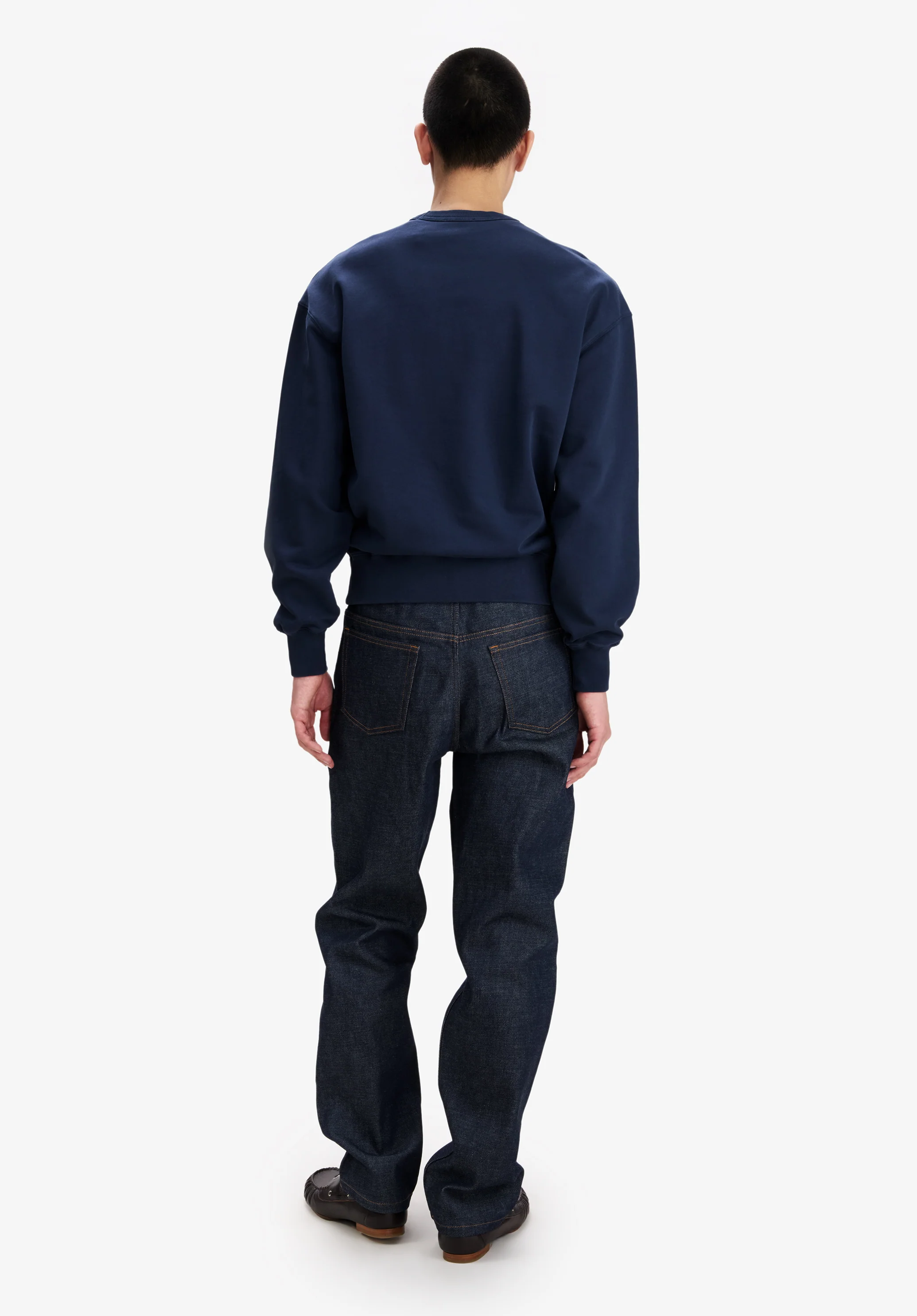 Sweat bleu marine à logo A.P.C. effet vintage - Marine