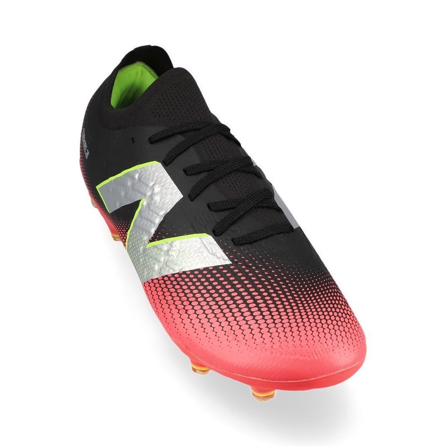 New Balance Tekela V4 Magia Low FG Flash Point - Noir/Rouge/Argenté