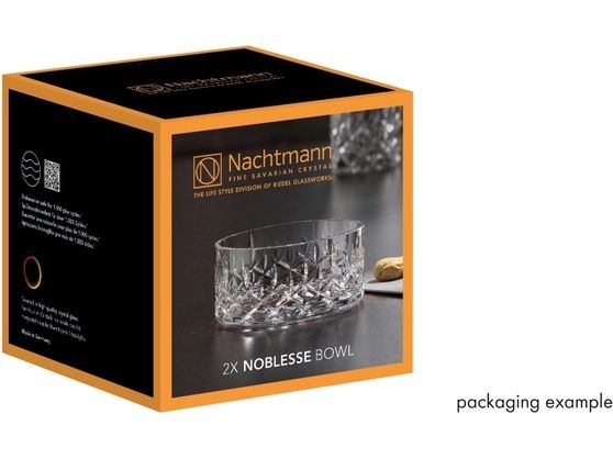 Nachtmann Schale Noblesse, 2 Stück Kristallglas Schüsselset mit Rautenmuster, 2-teilig