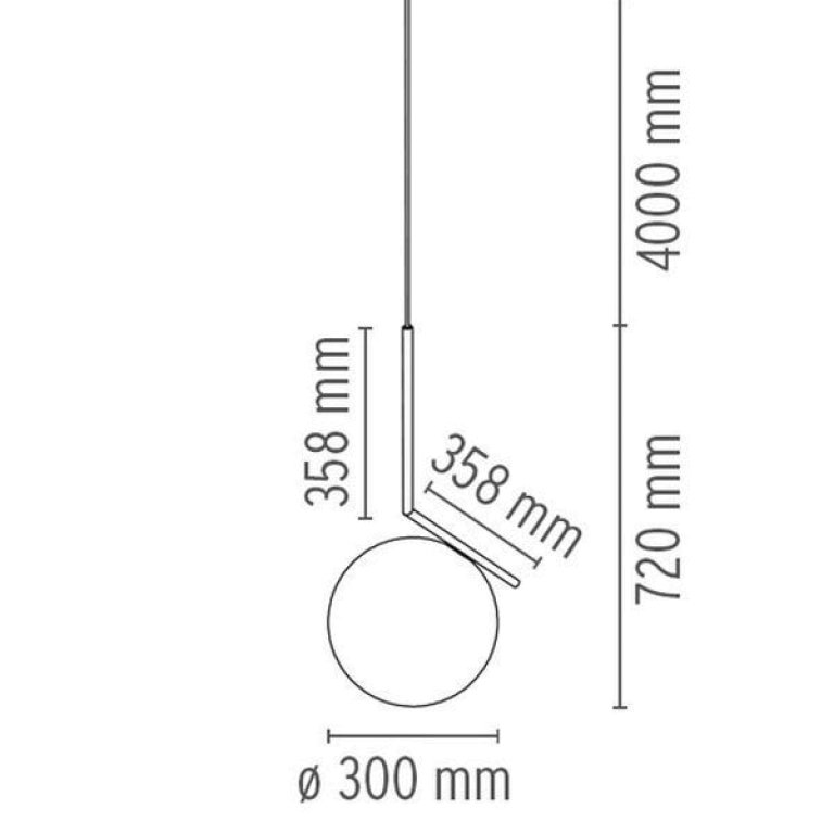 Flos IC Lights S2 hanglamp Ø30 messing