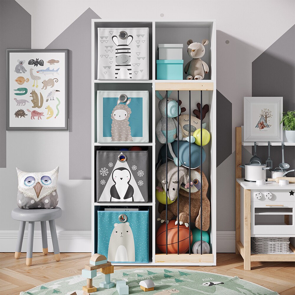 Vicco Kinderregal Kuscheltierbox Aufbewahrung Marvin Bücherregal Weiß Faltbox
