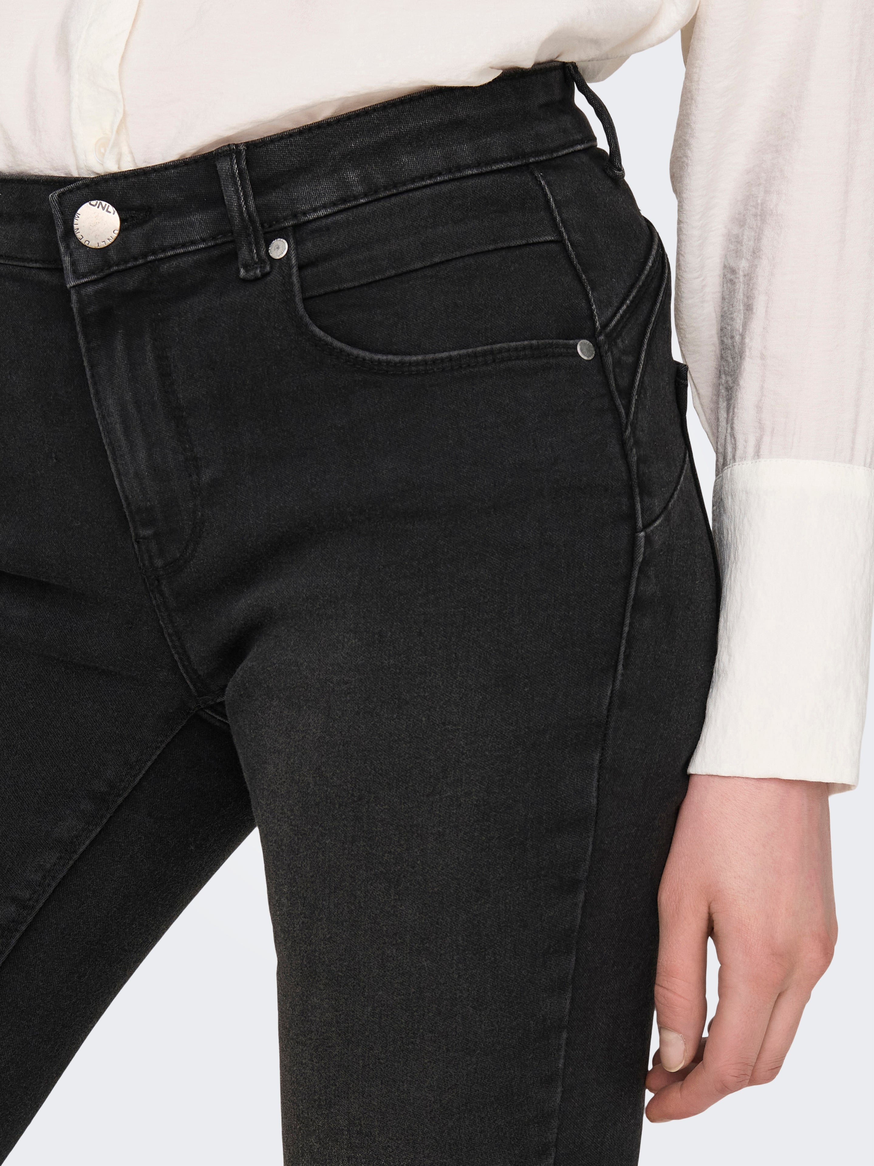 ONLDAISY Mittlere Taille Skinny Fit Jeans Black Denim