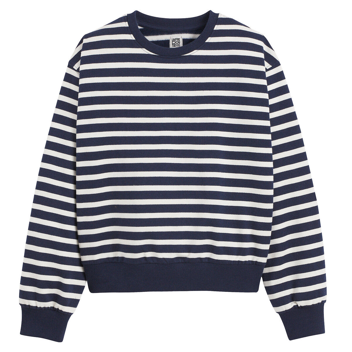 COLEÇÃO LA REDOUTE<br>Suéter listrado de gola redonda em fleece