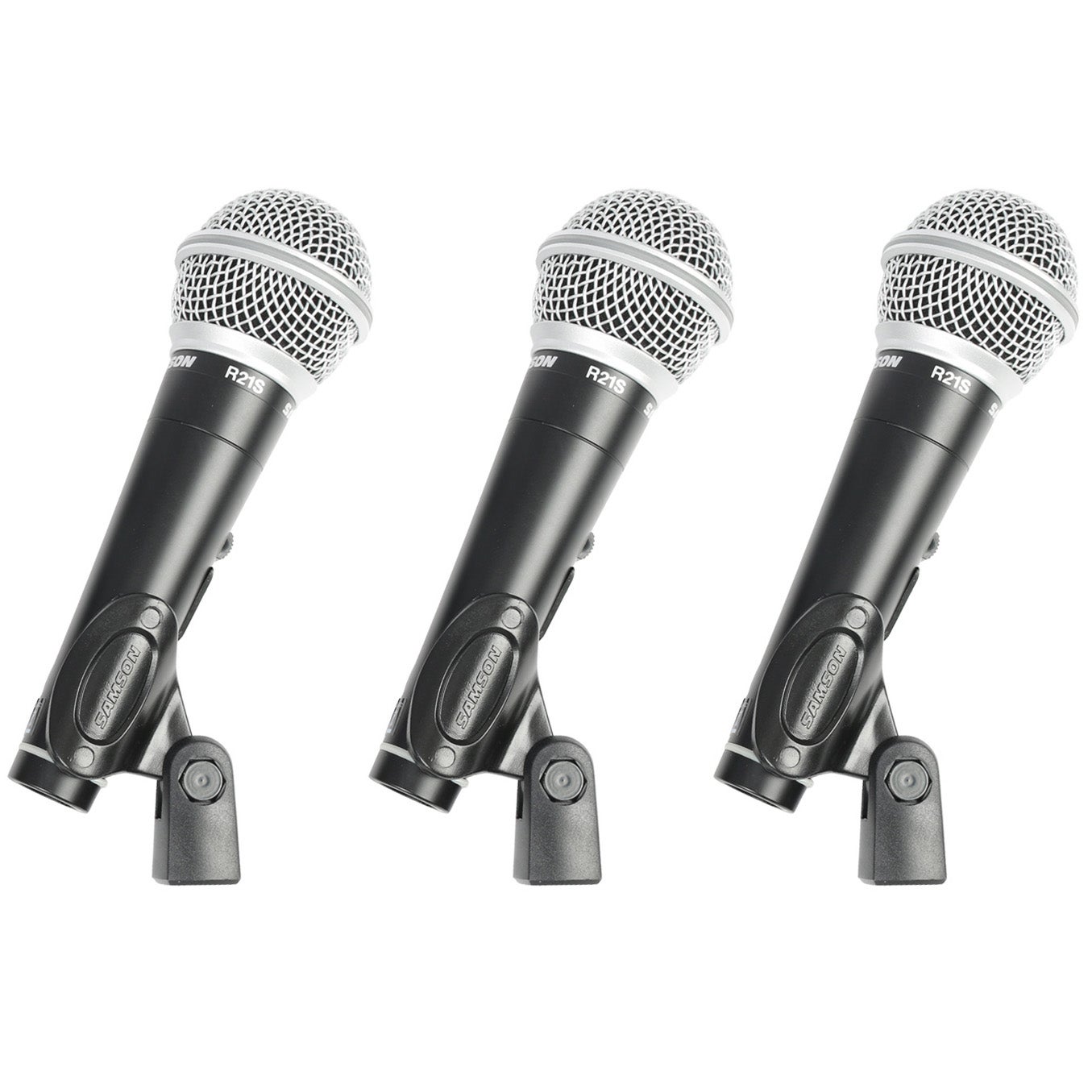 Samson R21SP set van drie R-21S zangmicrofoons met aan/uit knop