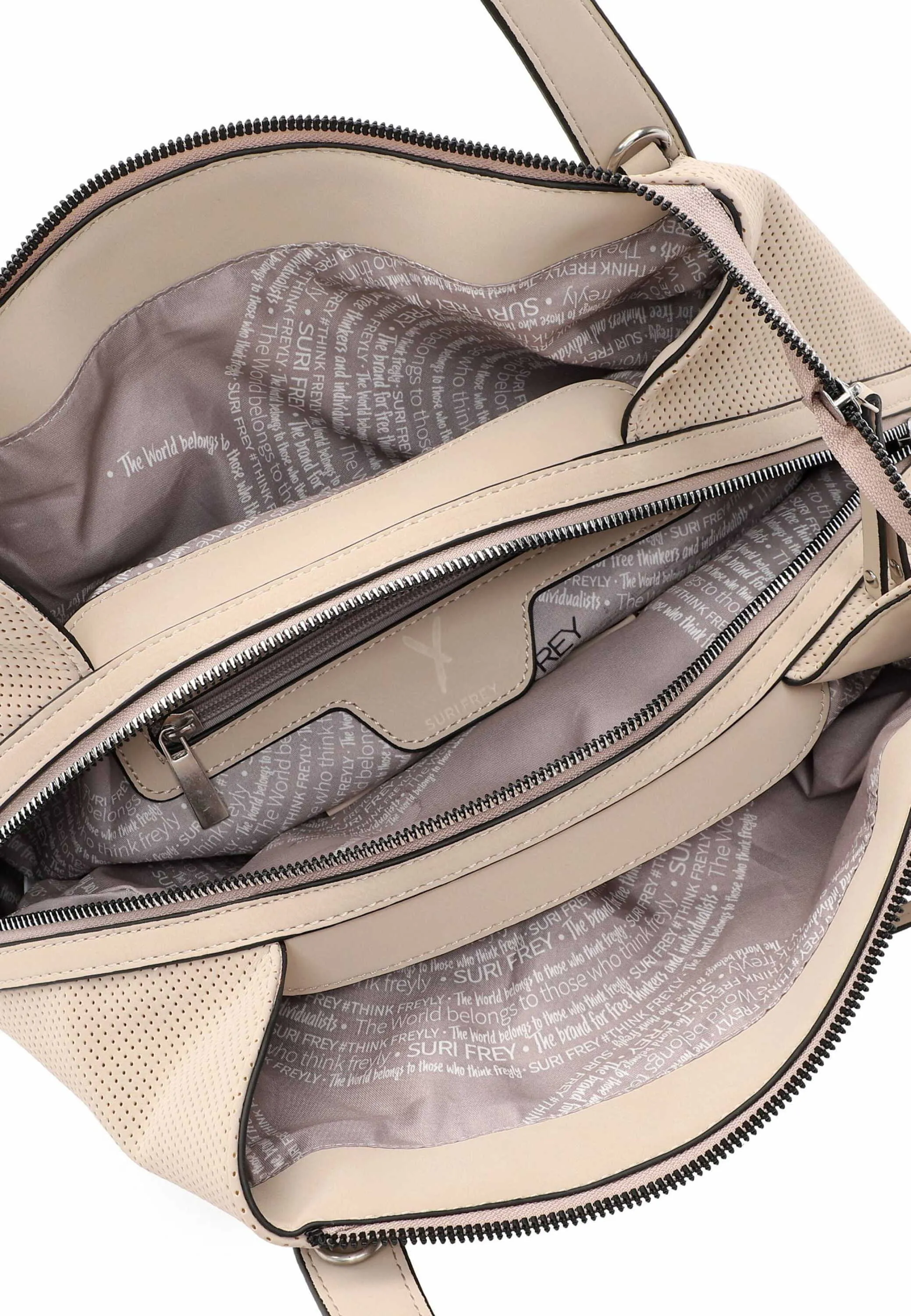SURI FREY Shopper Beige Lederimitat