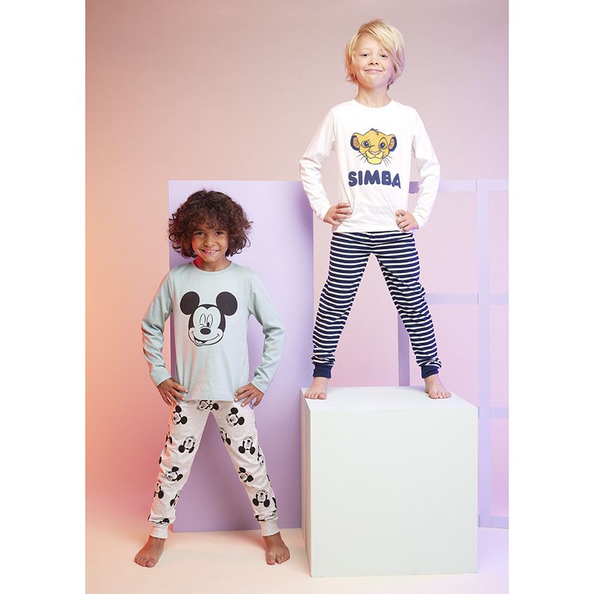 Pyjama 2 pièces en jersey Mickey Disney pour garçon - Vert