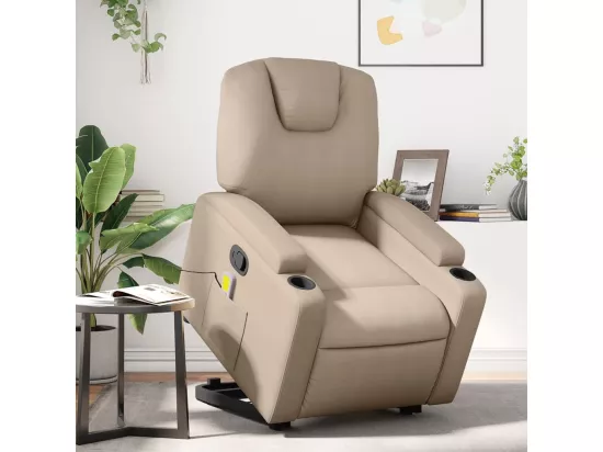 Fauteuil inclinable de massage Cappuccino Similicuir