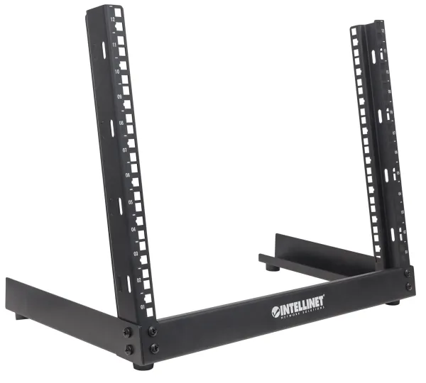 Intellinet 714747, Fritstående reol, 12U, 3,4 kg, Sort