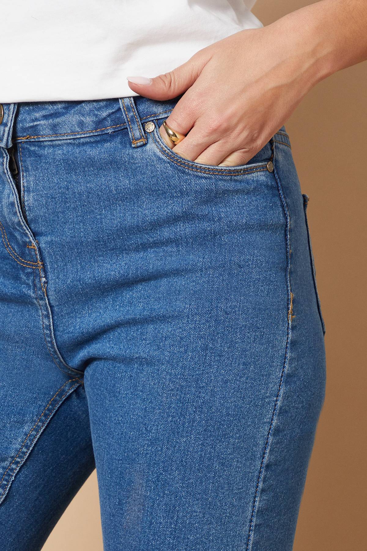 Oasis Jean Skinny Taille Moyenne Jade