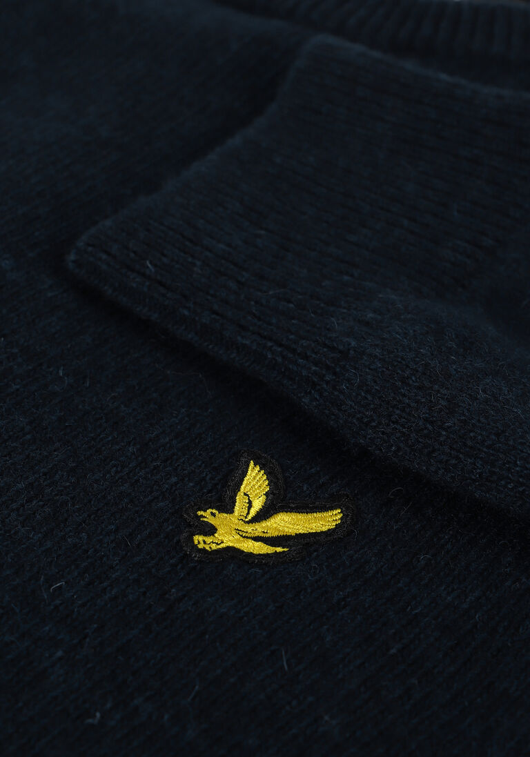 LYLE & SCOTT donkerblauwe lyle & scott trui crew neck lambswool blend jump