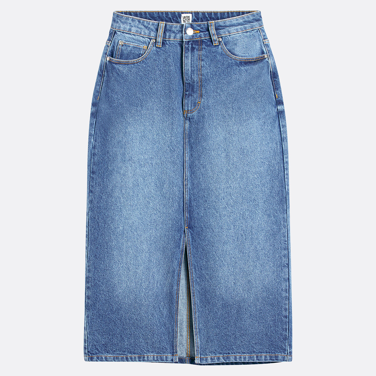 COLEÇÕES LA REDOUTE<br>Calça jeans midi com corte reto
