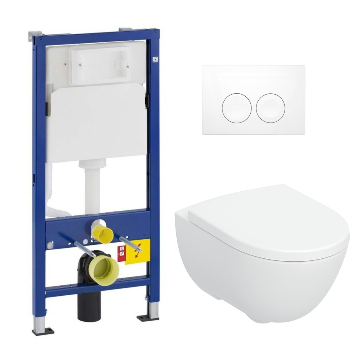Geberit UP100 toiletset met Geberit Tropea randloos toilet met softclose zitting