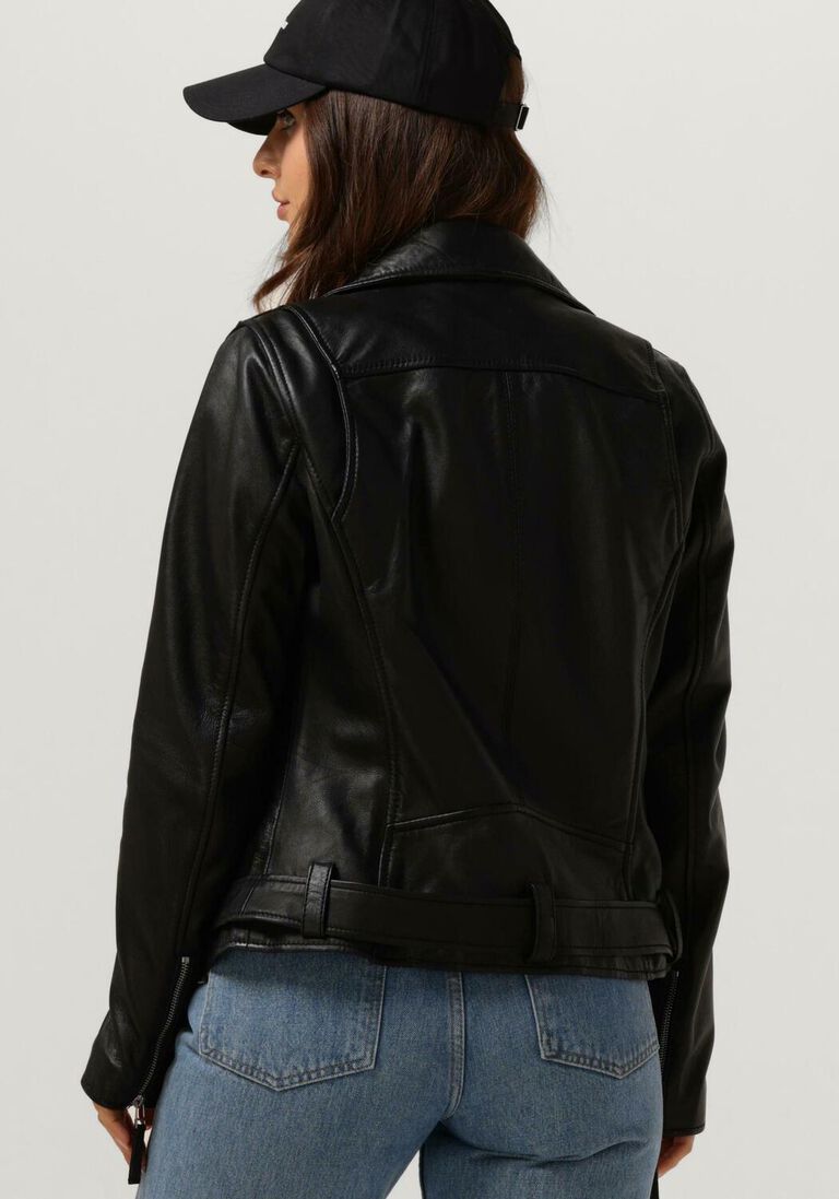 GOOSECRAFT zwarte goosecraft leren jas sammie biker