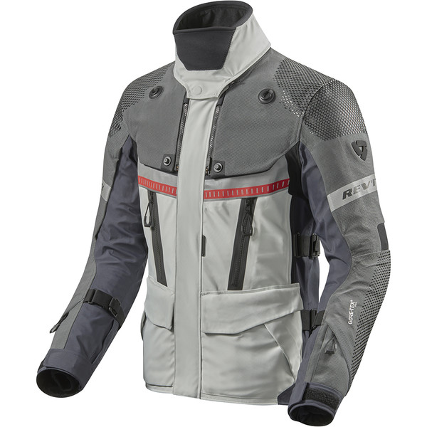 Rev'it - Veste Dominator 3 Gore-Tex® Gris Clair / Anthracite / Bleu
