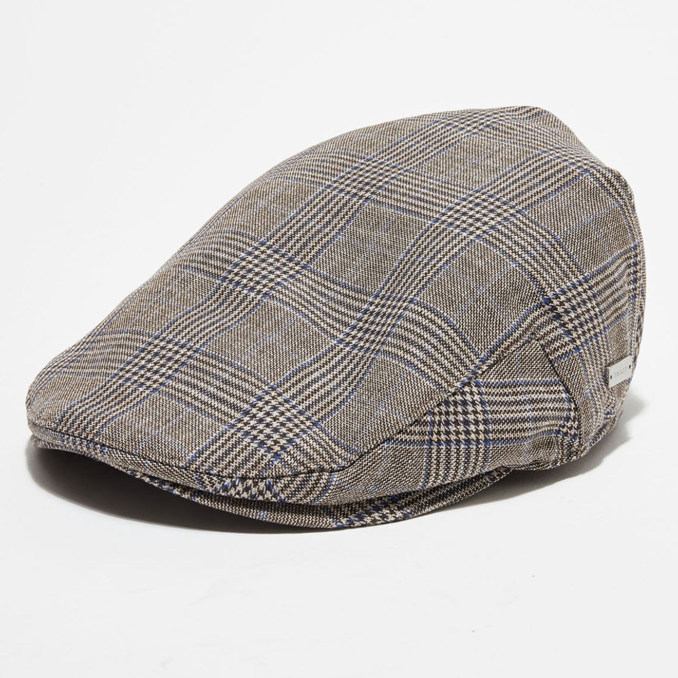 Hackett London Casquette plate prince de galles beige/marron