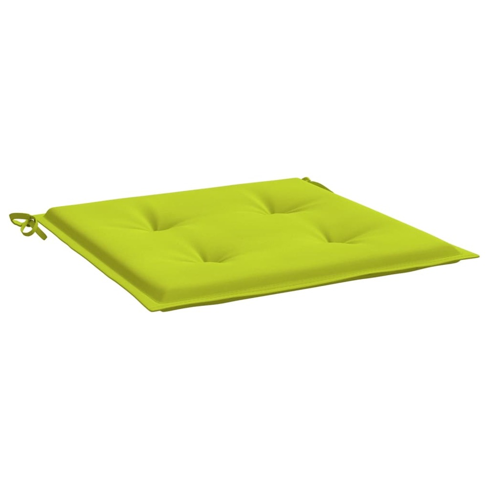 Coussins de chaise de jardin 6 pcs vert vif 50x50x3 cm