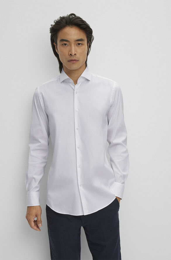 BOSS BOSS Men Business Clothing Shirts Hvid