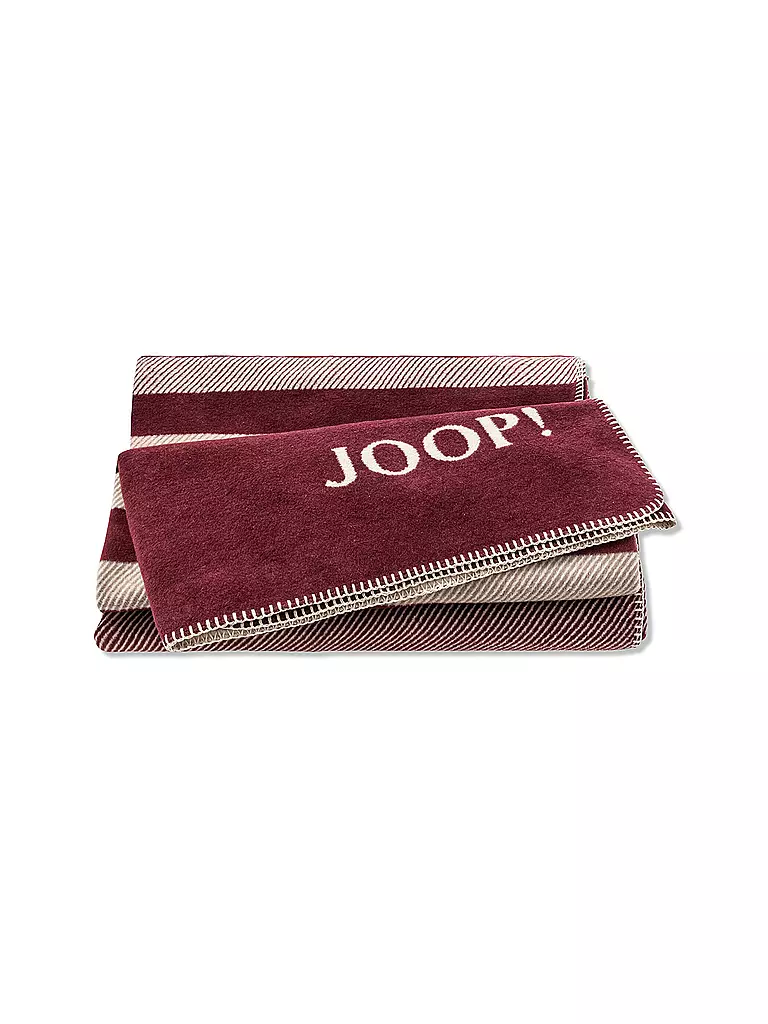 JOOP Wohndecke SHUTTER 150x200cm Rouge dunkelrot