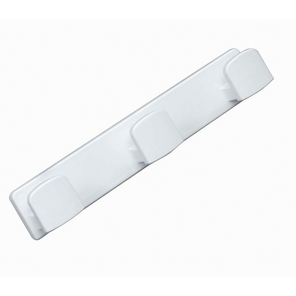 Patère plastique GILAC  3 têtes blanche