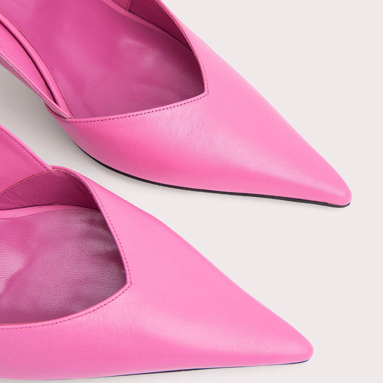 By Far Slingbacks en Cuir Yasha roses - Talon 9 cm