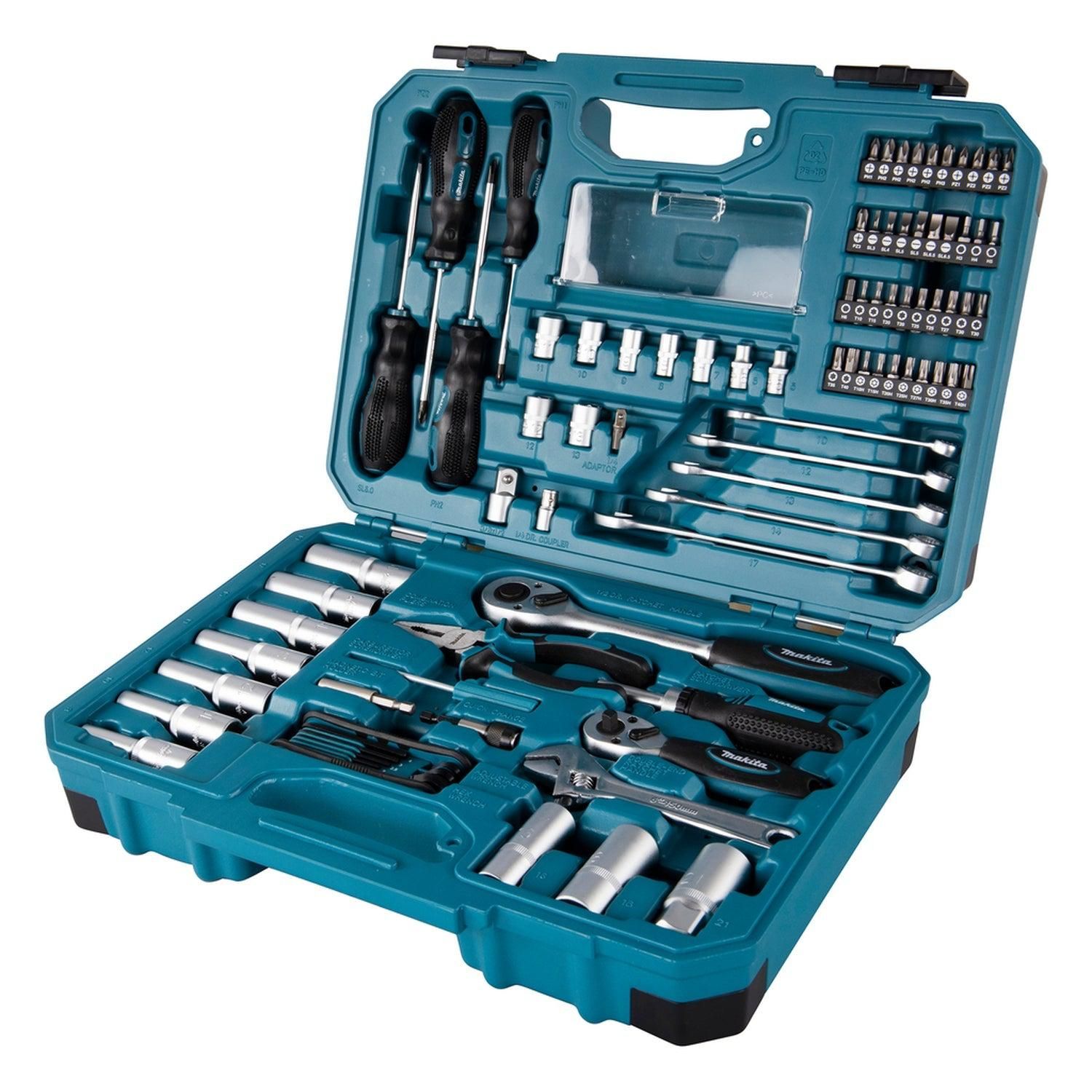 Makita E-08458 Handgereedschapset 87-delig In kunststof koffer