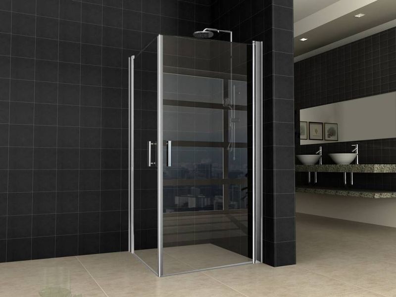Dubbele Swingdeur Uni 1000X1000X2000 8Mm - Nano Chroom - Douchecabine