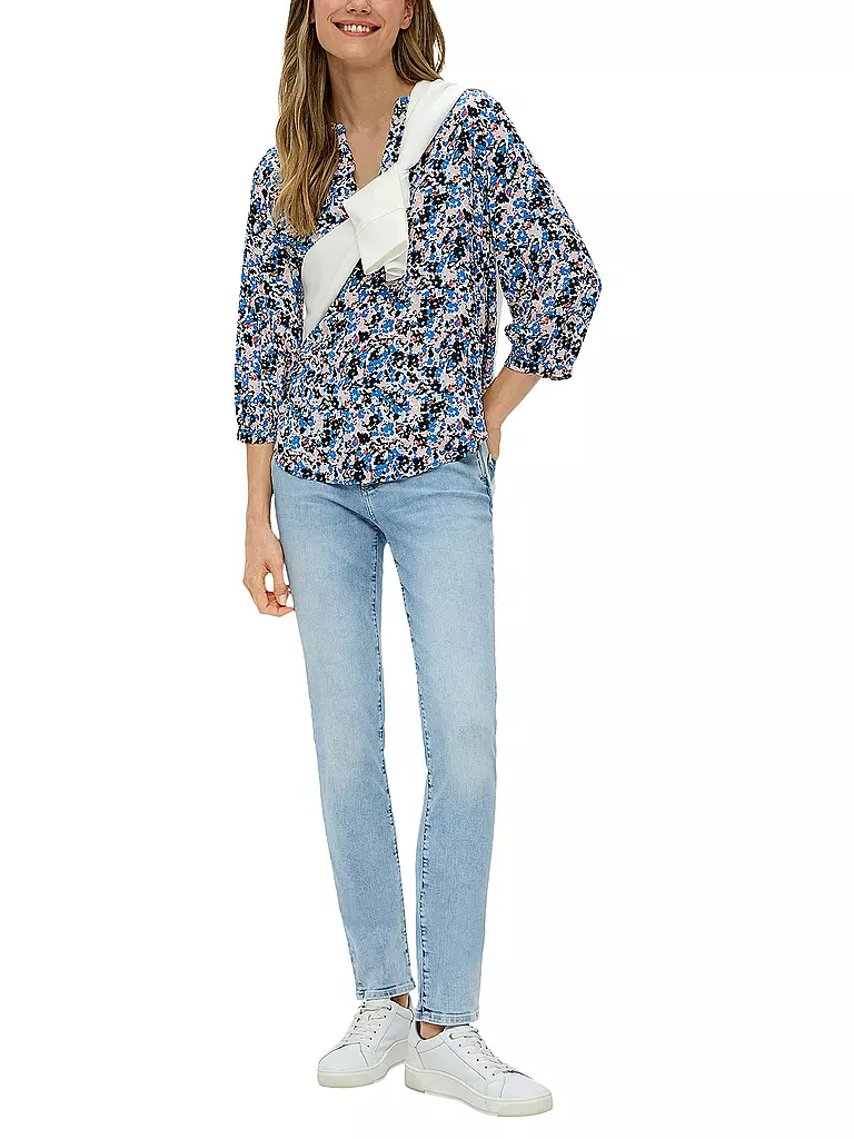 S.OLIVER Blusenshirt  blau