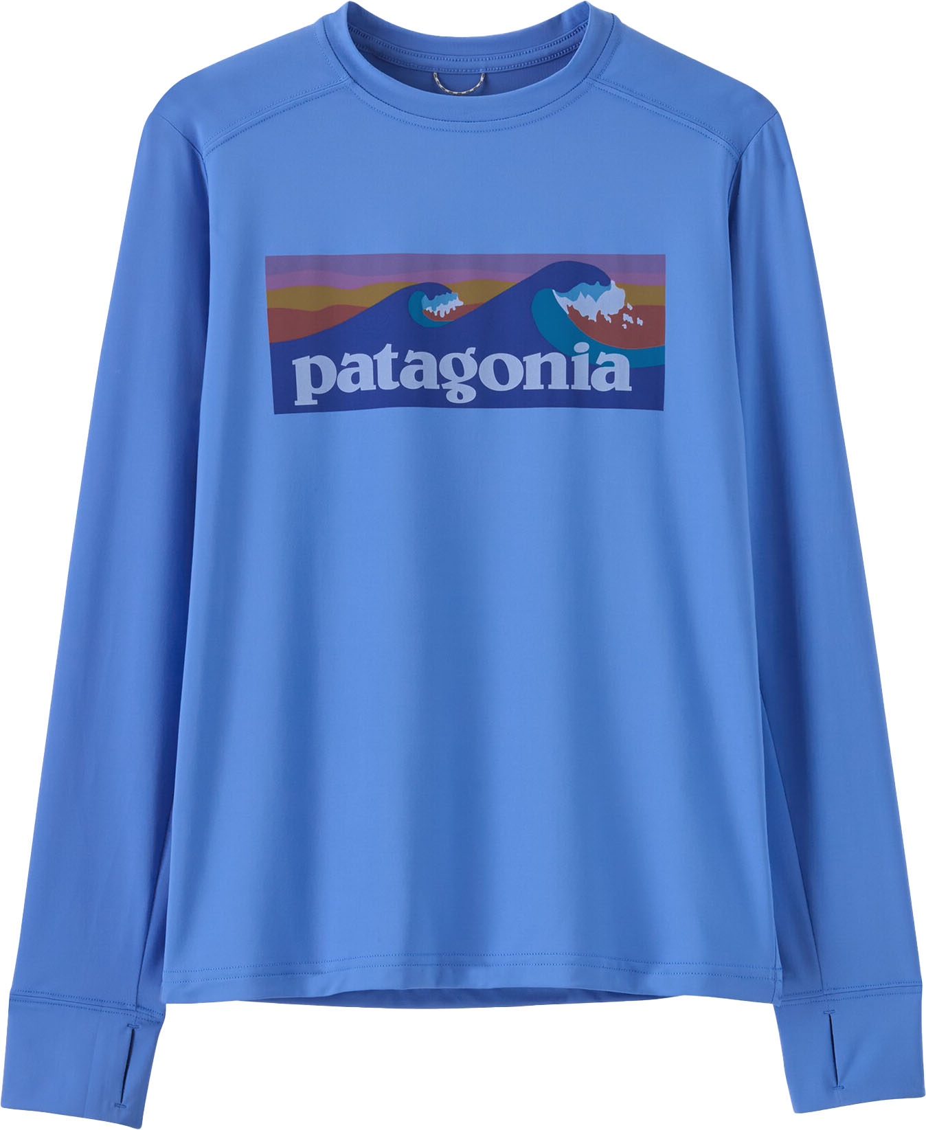L/S Capilene Silkweight T-Shirt Barn Boardshort Logo: Abundant Blue