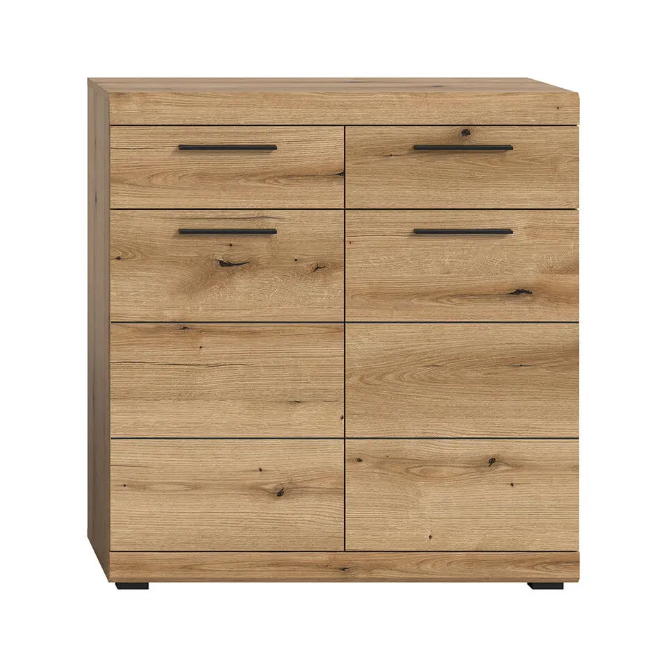 Hioshop Scout schoenenkast 2 laden 2 deuren eik decor