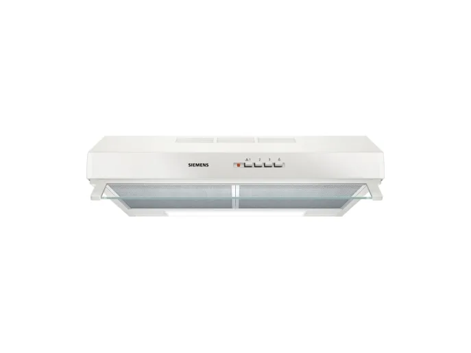 Siemens iQ100 LU63LCC20 - Hætte - standard - bredde: 60 cm - dybde: 48.2 cm - udsugning & recirculation - med intern motor - hvid