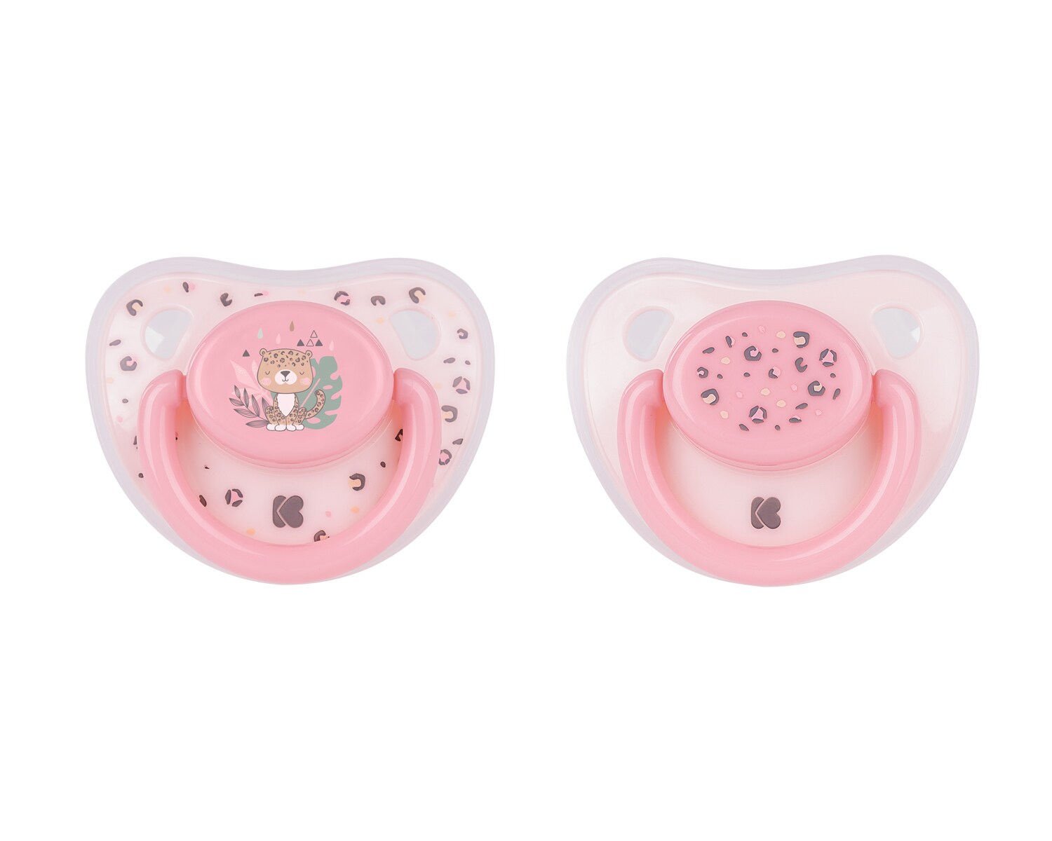 Kikkaboo Baby-Schnuller Savanna 0-6 Monate 2 Stück zwei Belüftungslöcher Silikon rosa