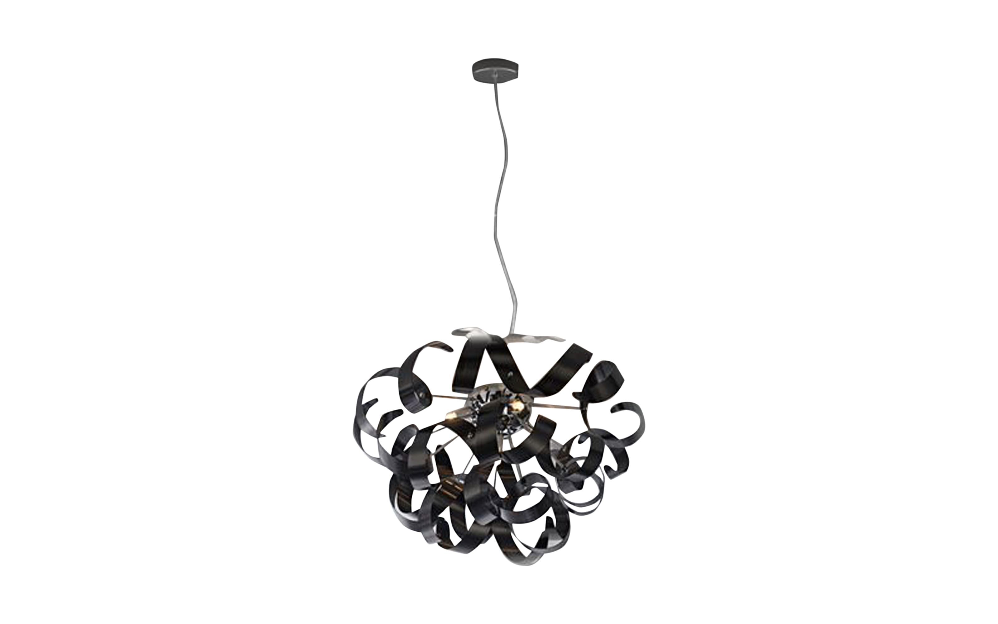 Pendelleuchte Chica, schwarz/chrom, 60 cm