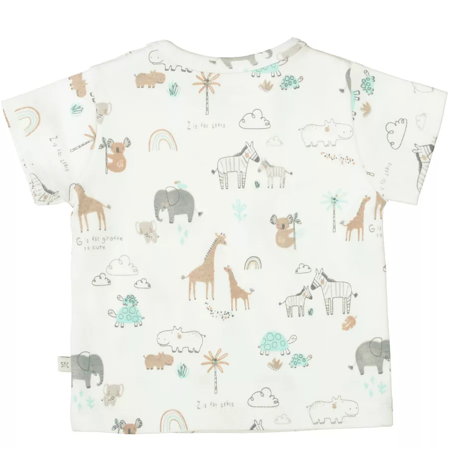 Staccato T-Shirt warm white gemustert