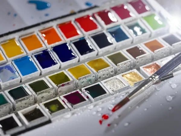 Van Gogh Watercolour metal case set | 36 half pans + brush
