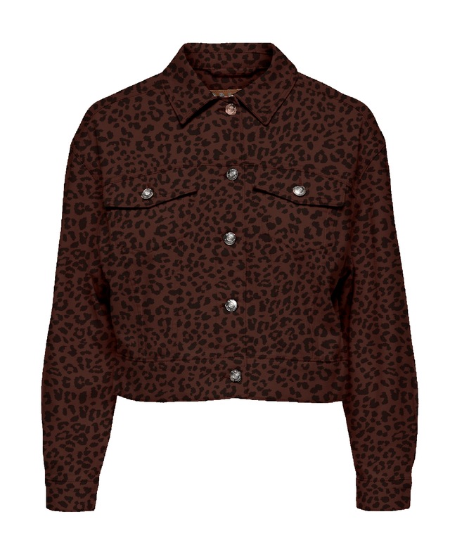 ONLY Jeansjacke »ONLANLIE-ANIMAL L/S JACKET CC PNT« ohne Kapuze