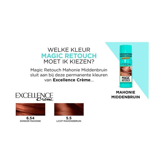 L'Oréal Paris Magic Retouch Camouflerende Uitgroeispray Mahonie Middenbruin 75 ML