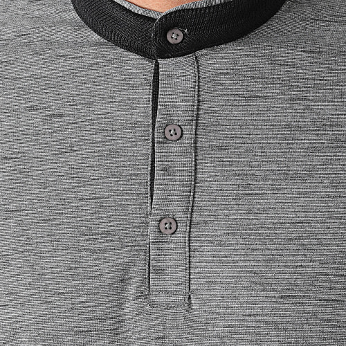 Polo Manches Courtes TLP-7428 Gris Anthracite Chiné