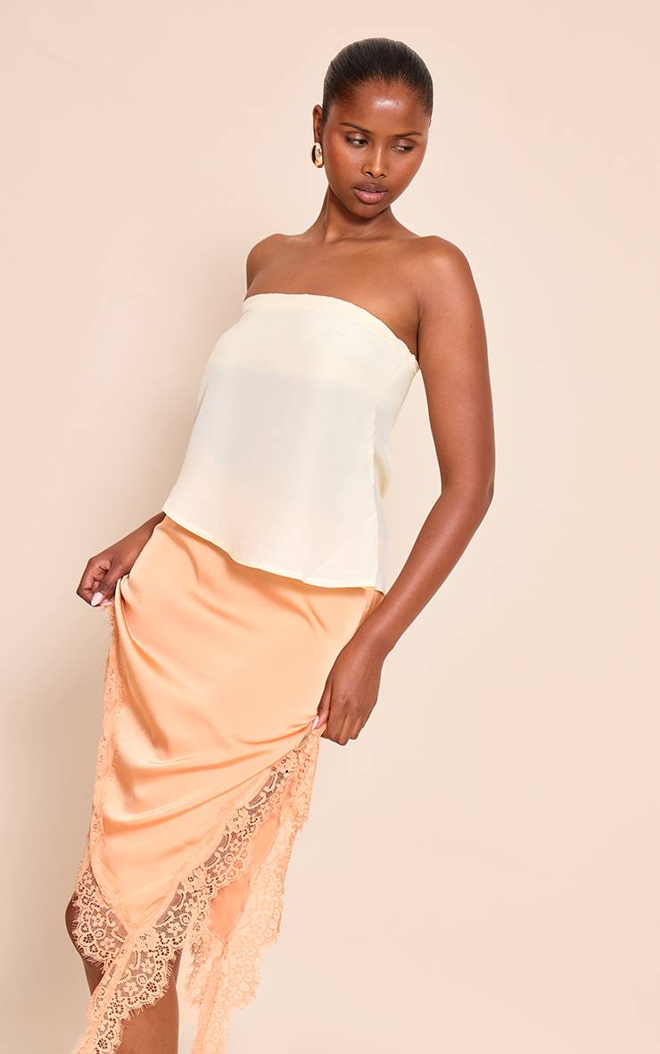 Crème Top Bandeau En Mousseline